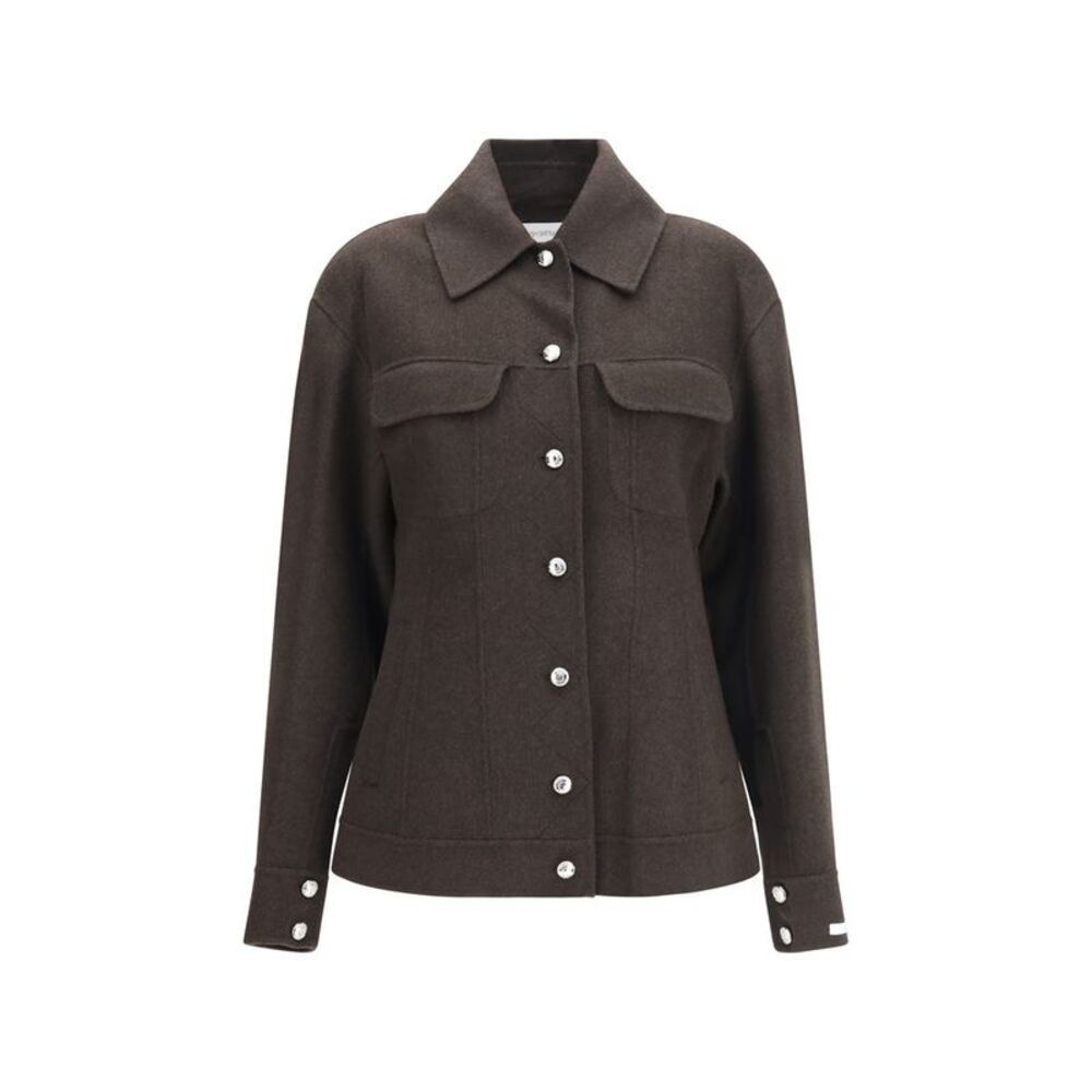 Max Mara Brown Wool Oves Aries Denim Women's Jacket